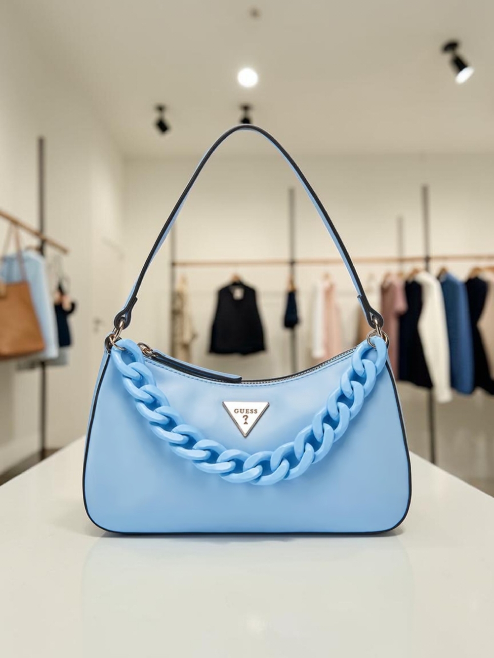 Guess Gabbi Sky Blue Mini Shoulder Bag